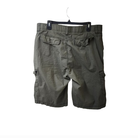 Wear First Grey Stretch Textured Cargo Shorts Men Size 38 - Picture 3 of 6